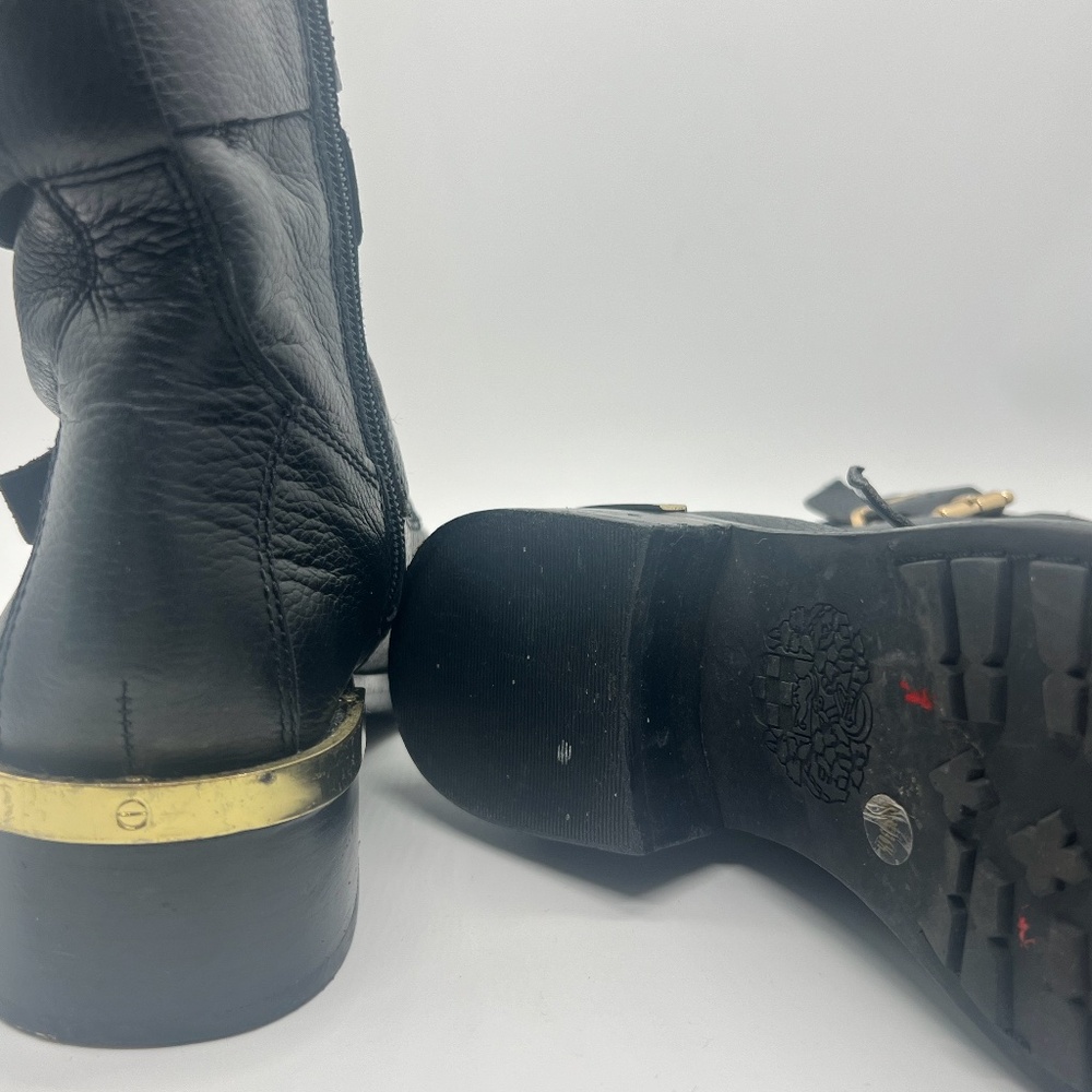 VINCE CAMUTO LEATHER BIKER BOOTS - Picture 8 of 8